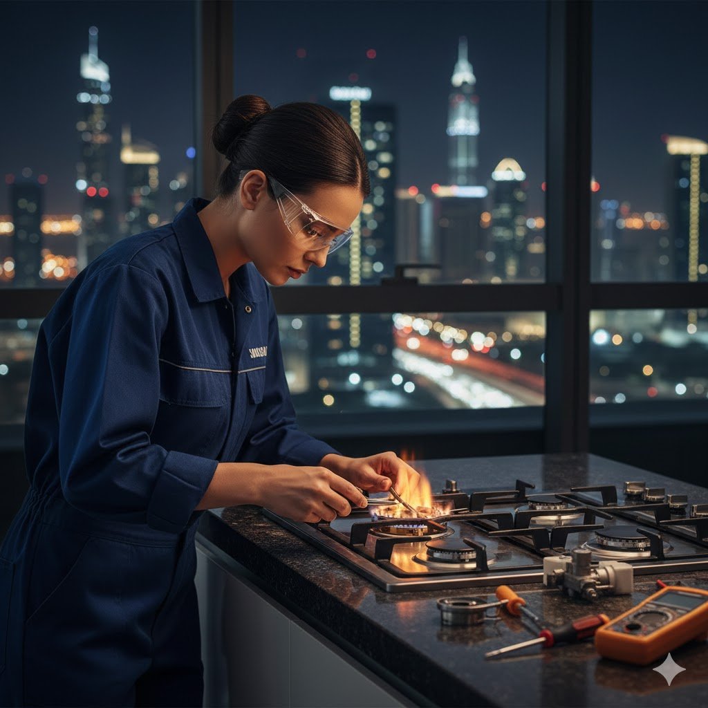 Samsung Gas Cooker Ignition and Burner Repair